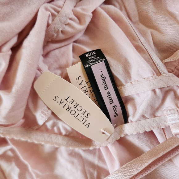 Victoria's Secret Babydoll Romper PJs Pink Ruffles Size Medium New NWT Lingerie - Picture 5 of 6
